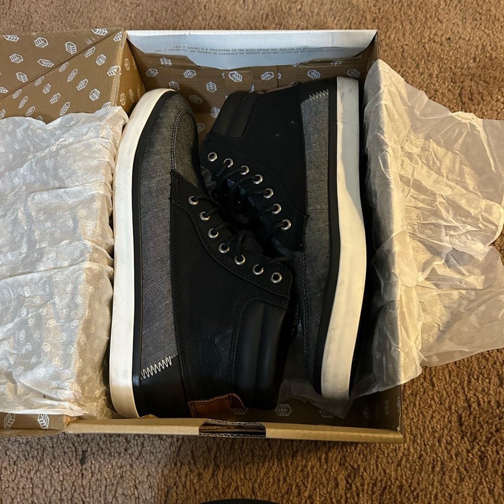 Call It Spring Men's Black and Gray Sneakers